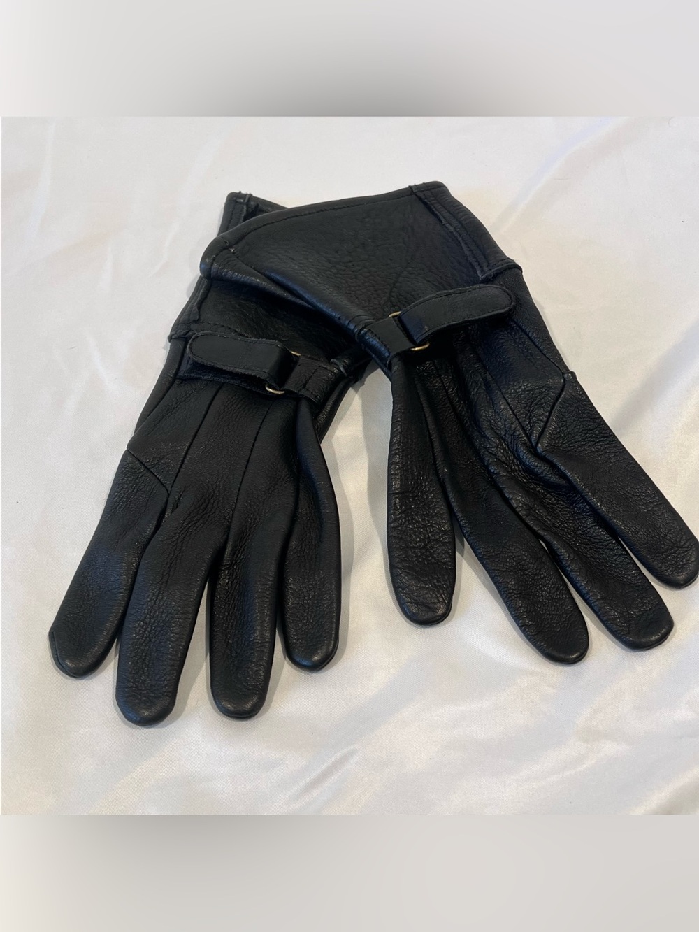 American Deer Leather Motorcycle Gloves XS Black Deerskin Moto Riding